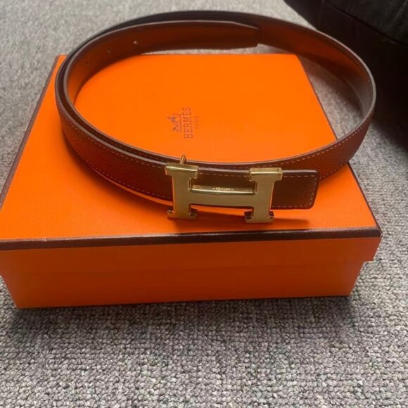 Hermès 85cm Leather Belt | Gold H Buckle, Box & Dust Bag ? main image 4